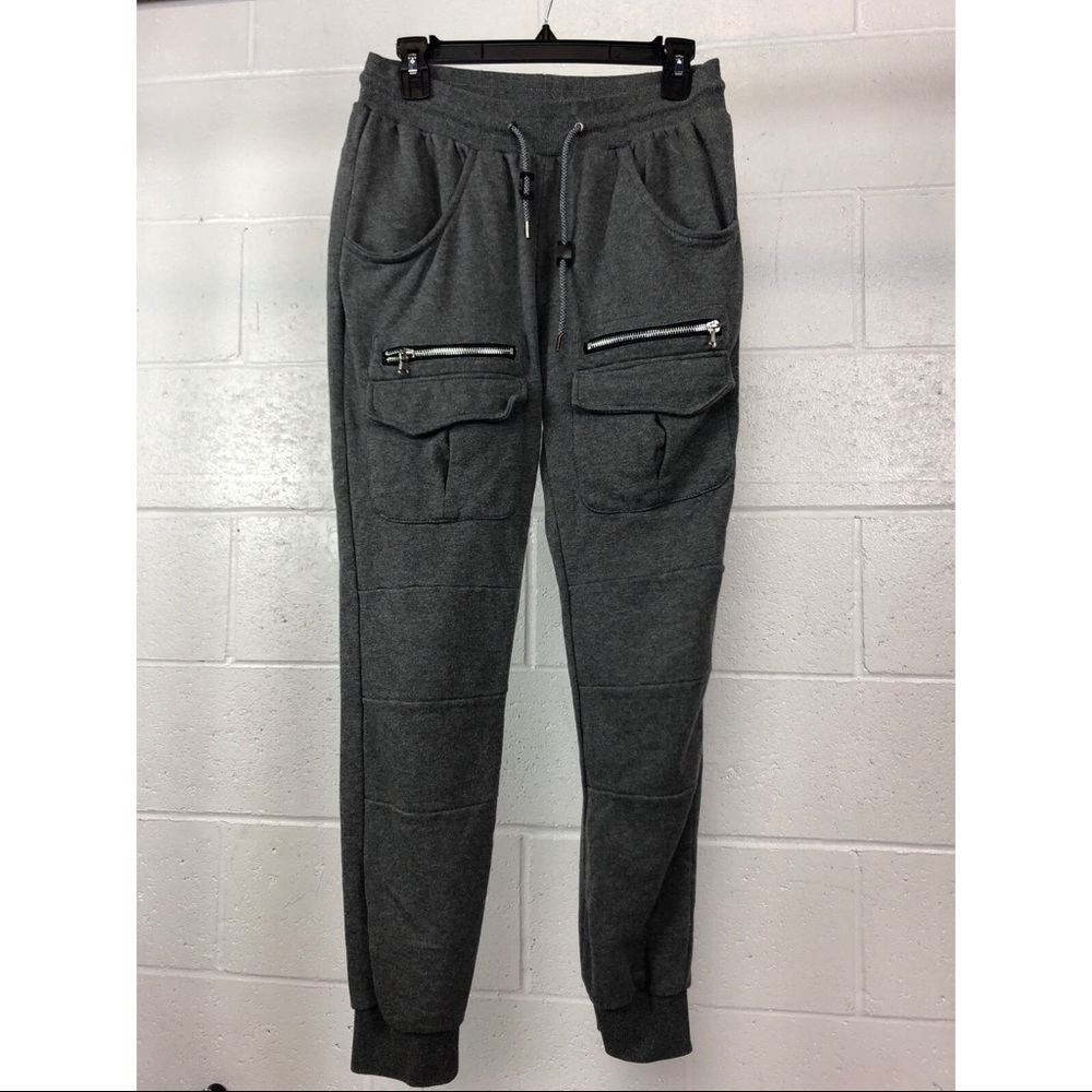GALAXY gray loose-fit sweatpants (M)